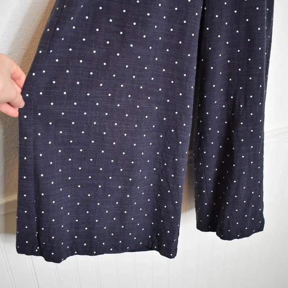 Princess Polly Polka Dot Romper Sz 8 Wide Leg Ankle Jumpsuit Gaucho Minimalist - Picture 6 of 16